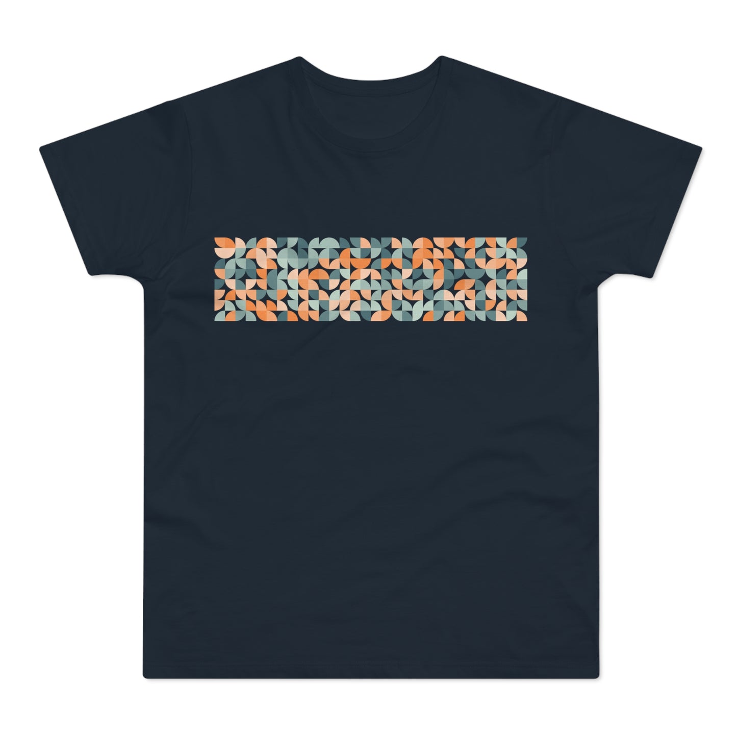Bauhaus Pattern Orange/Blue Unisex T-shirt