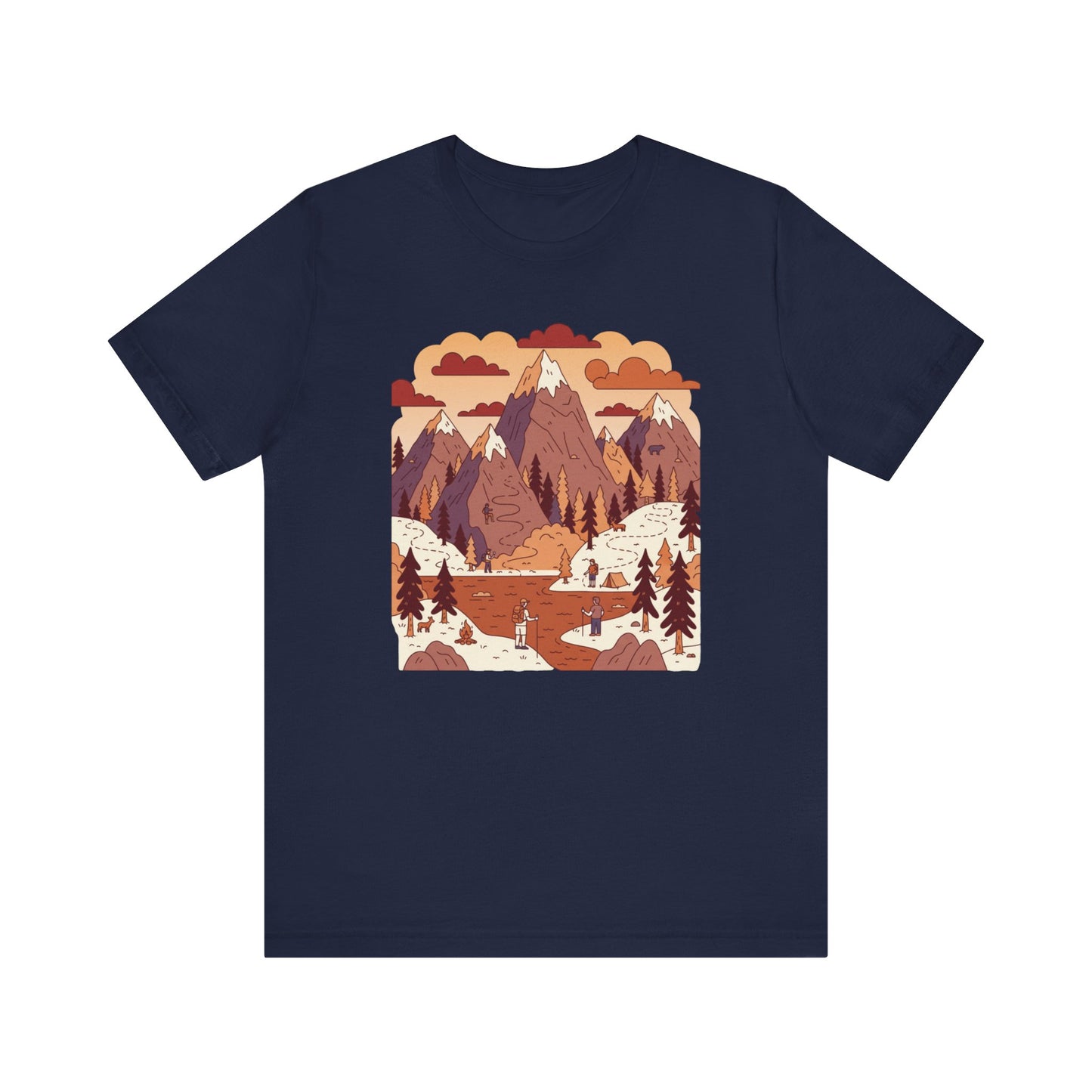 Mountain Adventure Tee - Nature Inspired Unisex Jersey Shirt