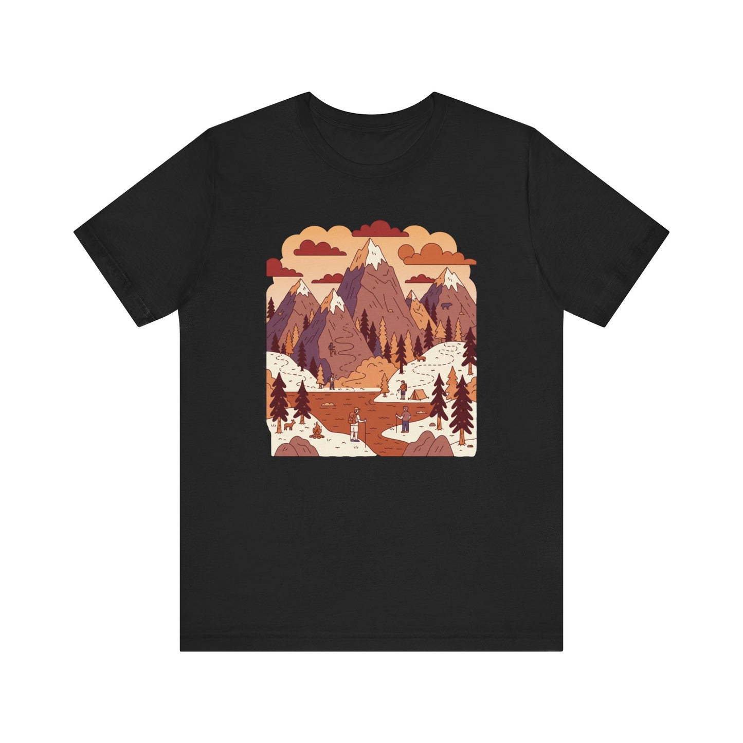 Mountain Adventure Tee - Nature Inspired Unisex Jersey Shirt
