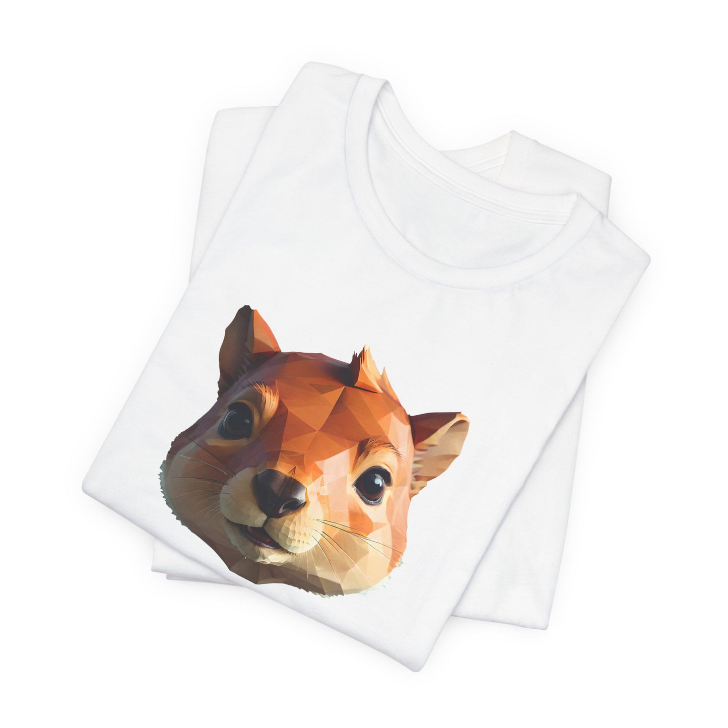 Squirrel Portrait Unisex Tee - Low Poly Design