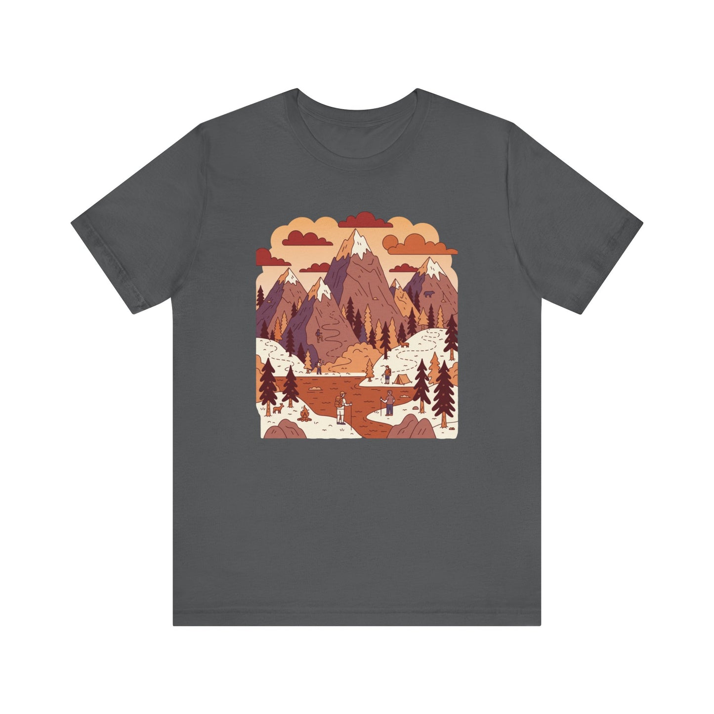 Mountain Adventure Tee - Nature Inspired Unisex Jersey Shirt