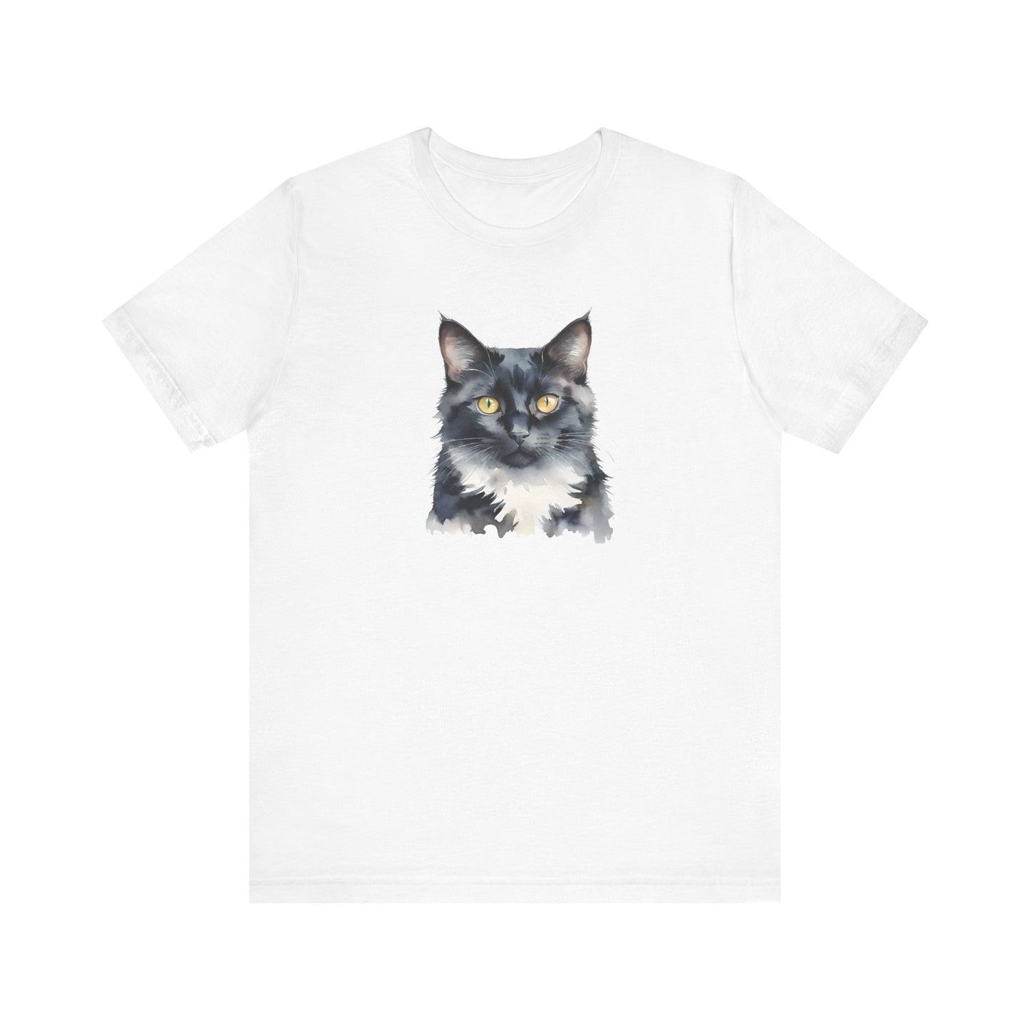 Black and White Cat Art Tee // Unisex T-Shirt