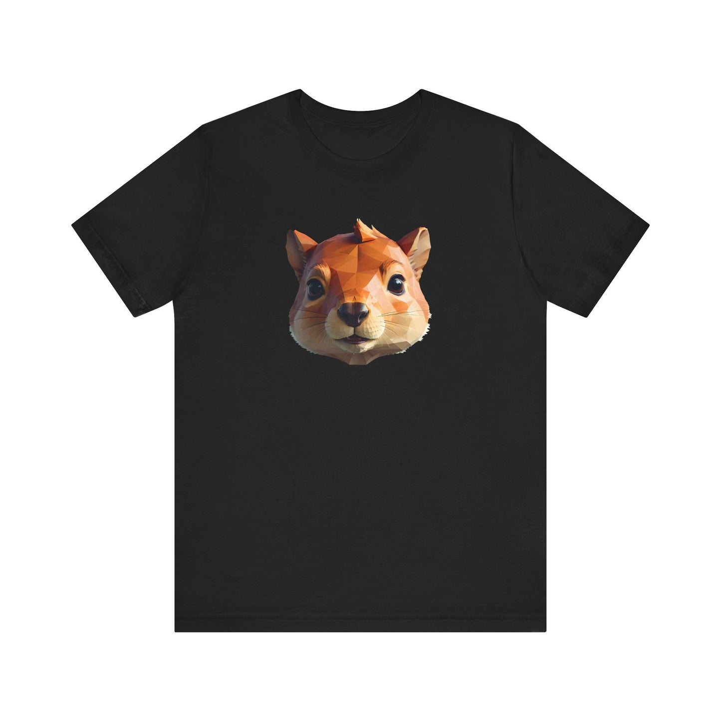 Squirrel Portrait Unisex Tee - Low Poly Design