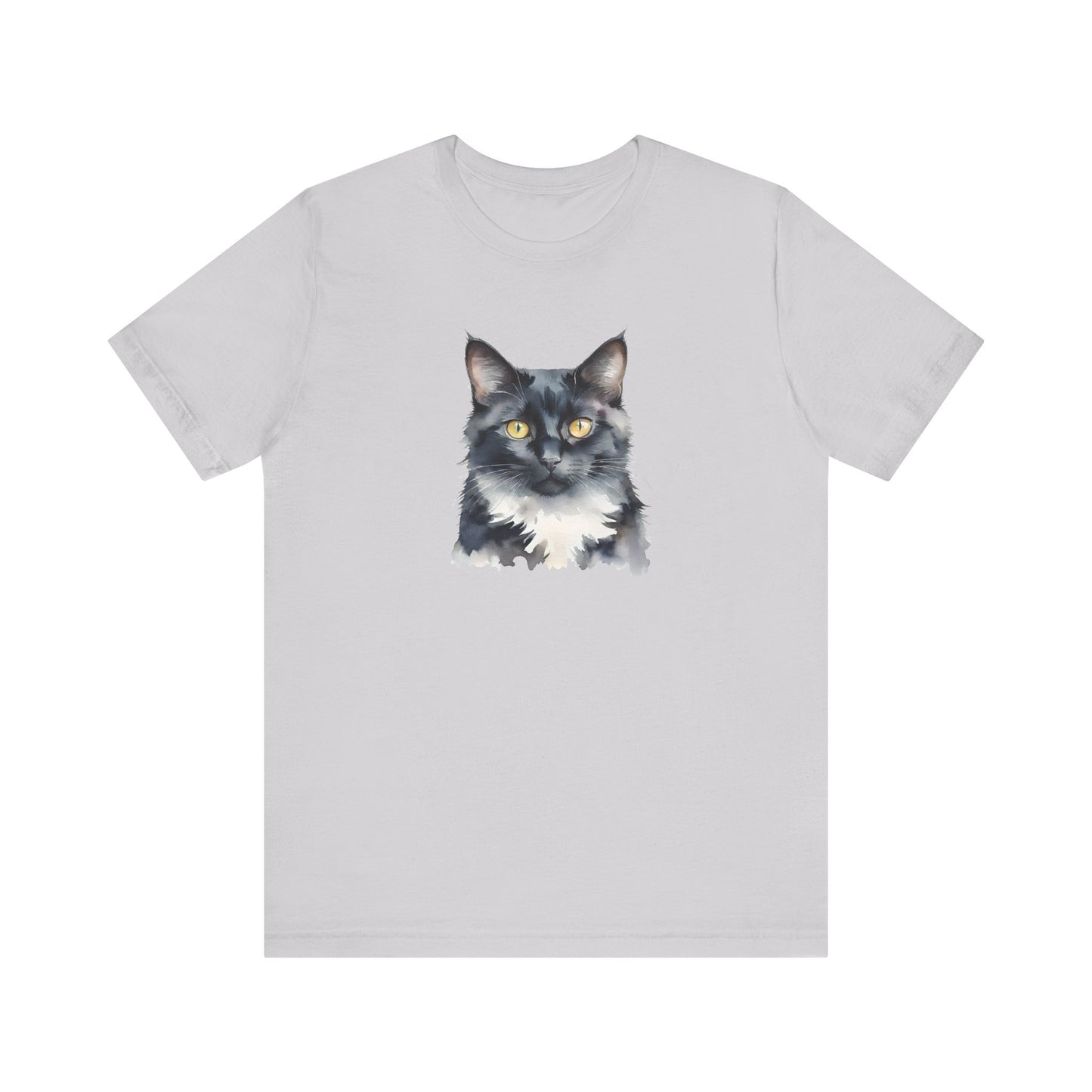Black and White Cat Art Tee // Unisex T-Shirt