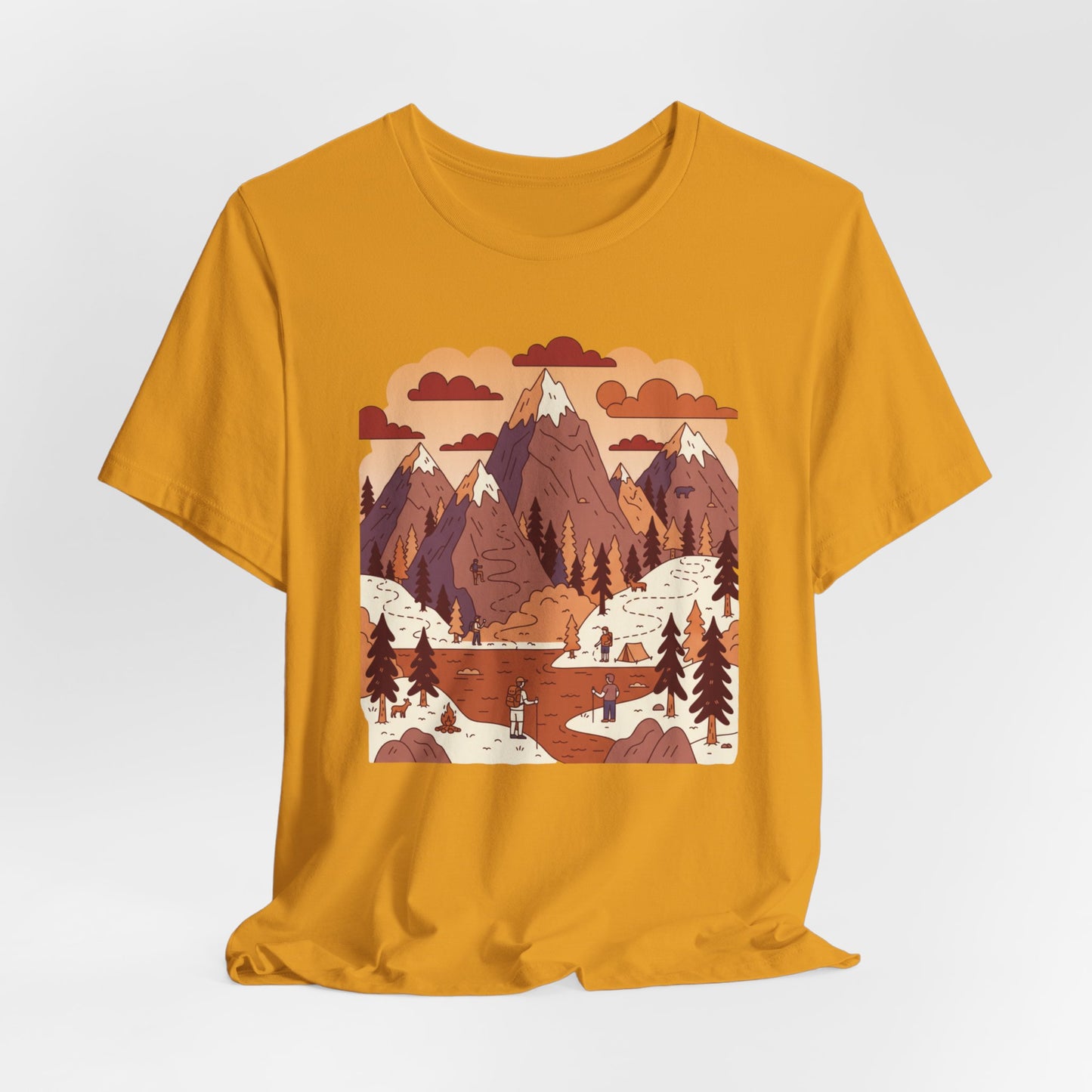 Mountain Adventure Tee - Nature Inspired Unisex Jersey Shirt