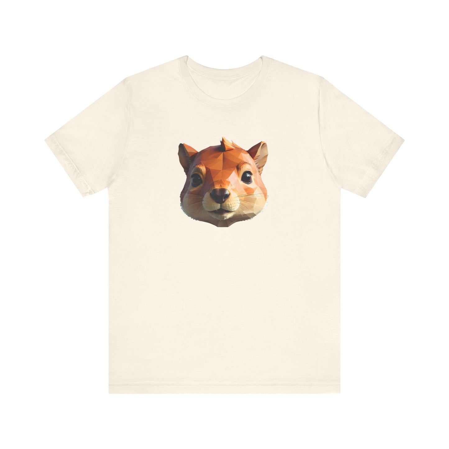 Squirrel Portrait Unisex Tee - Low Poly Design
