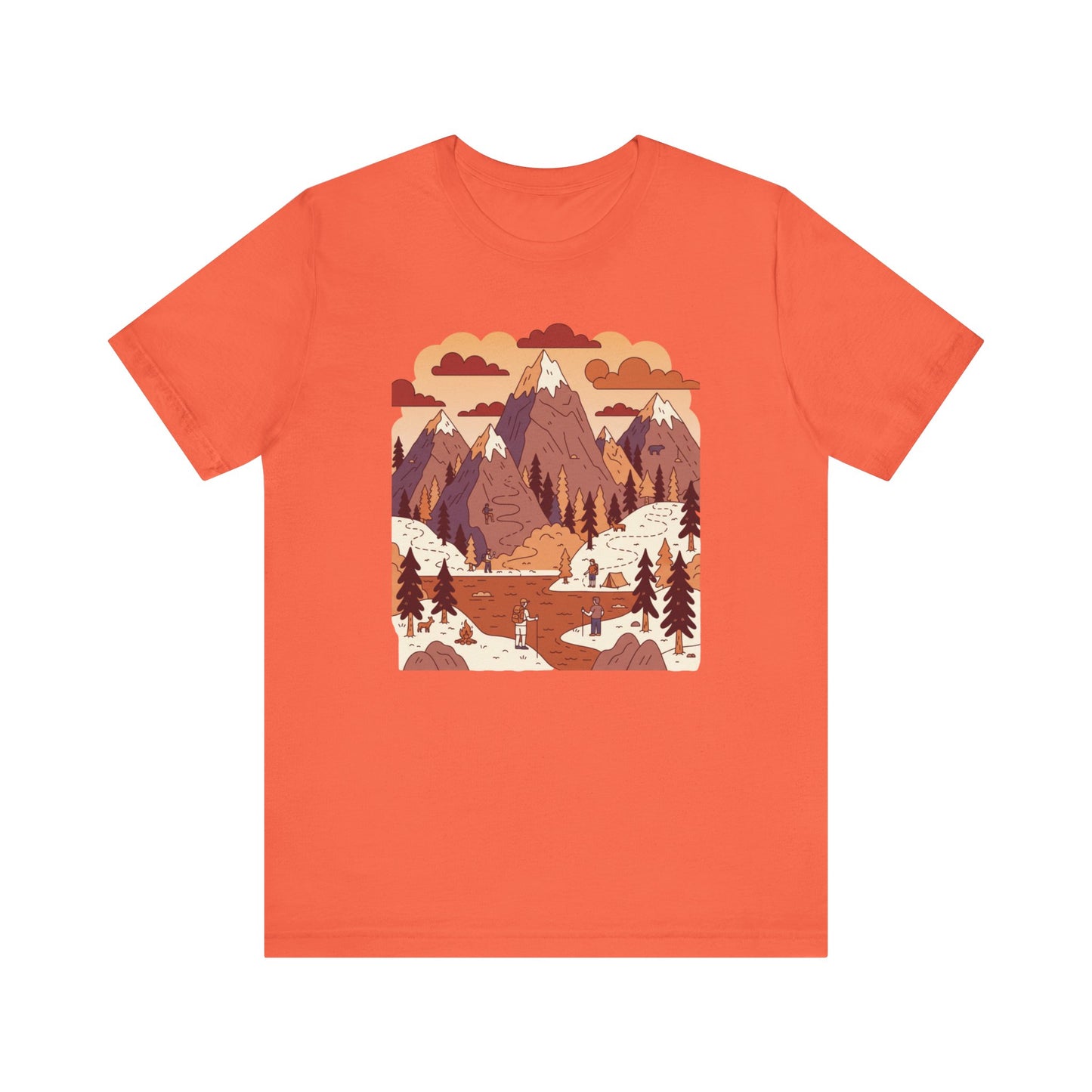 Mountain Adventure Tee - Nature Inspired Unisex Jersey Shirt