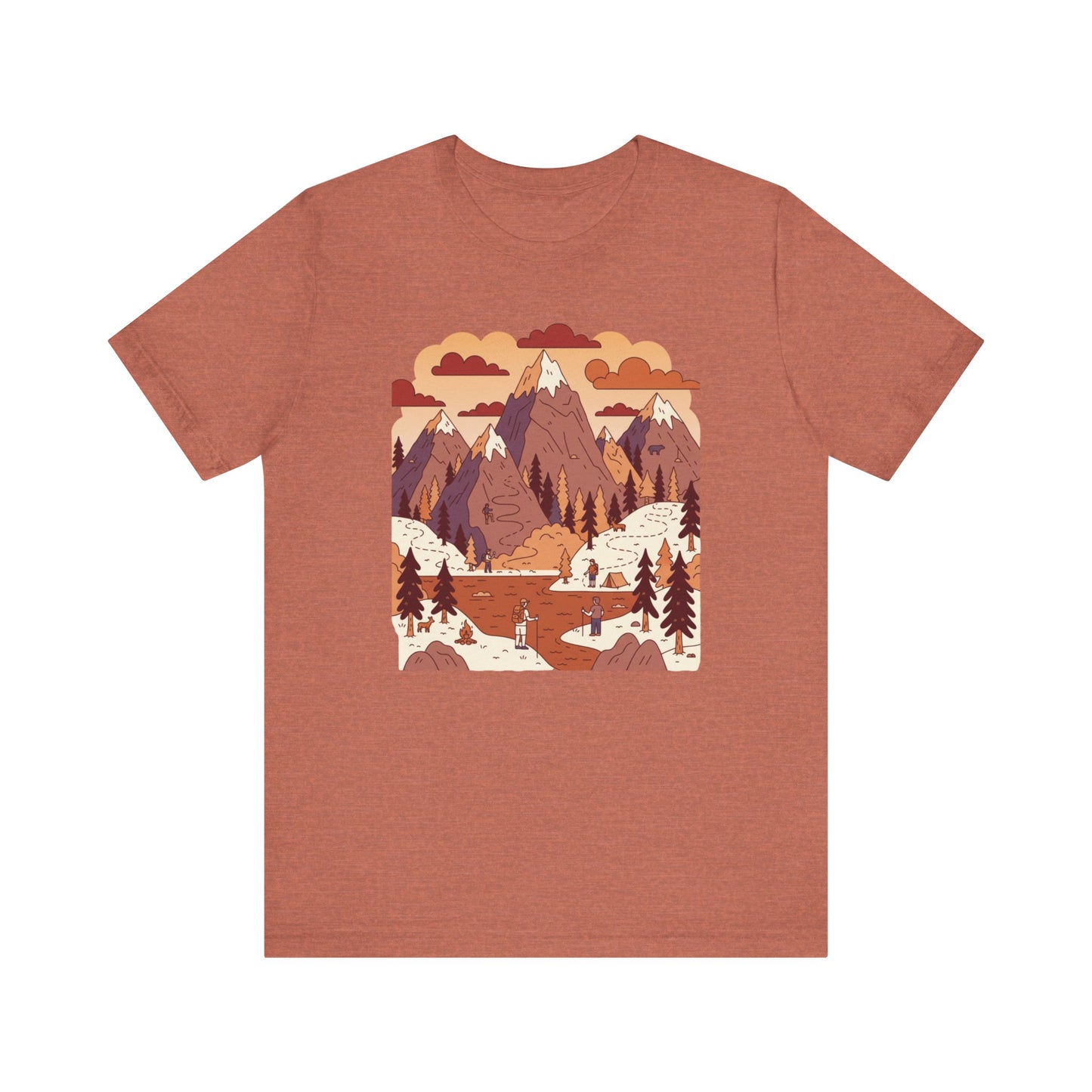 Mountain Adventure Tee - Nature Inspired Unisex Jersey Shirt