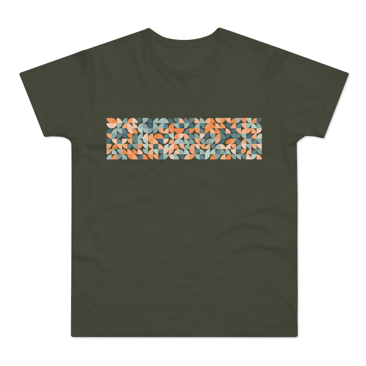 Bauhaus Pattern Orange/Blue Unisex T-shirt