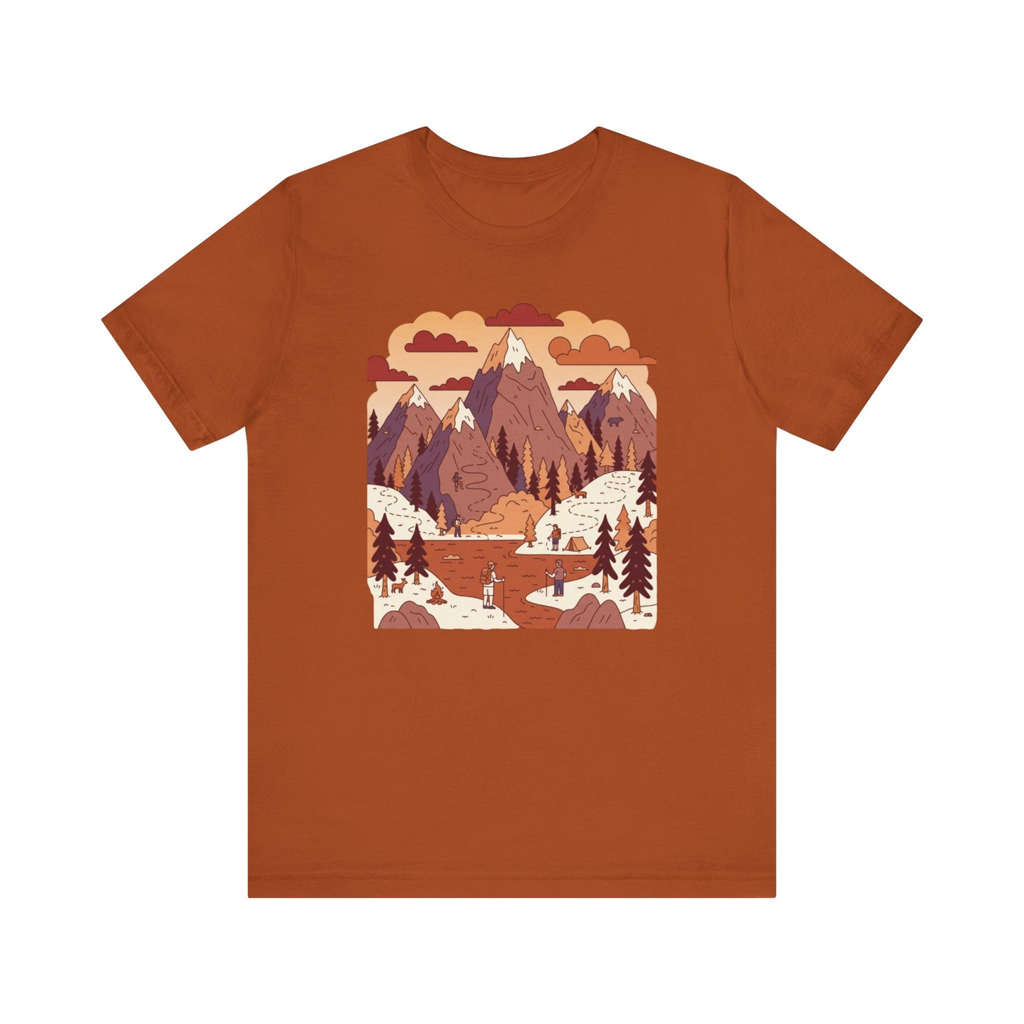Mountain Adventure Tee - Nature Inspired Unisex Jersey Shirt
