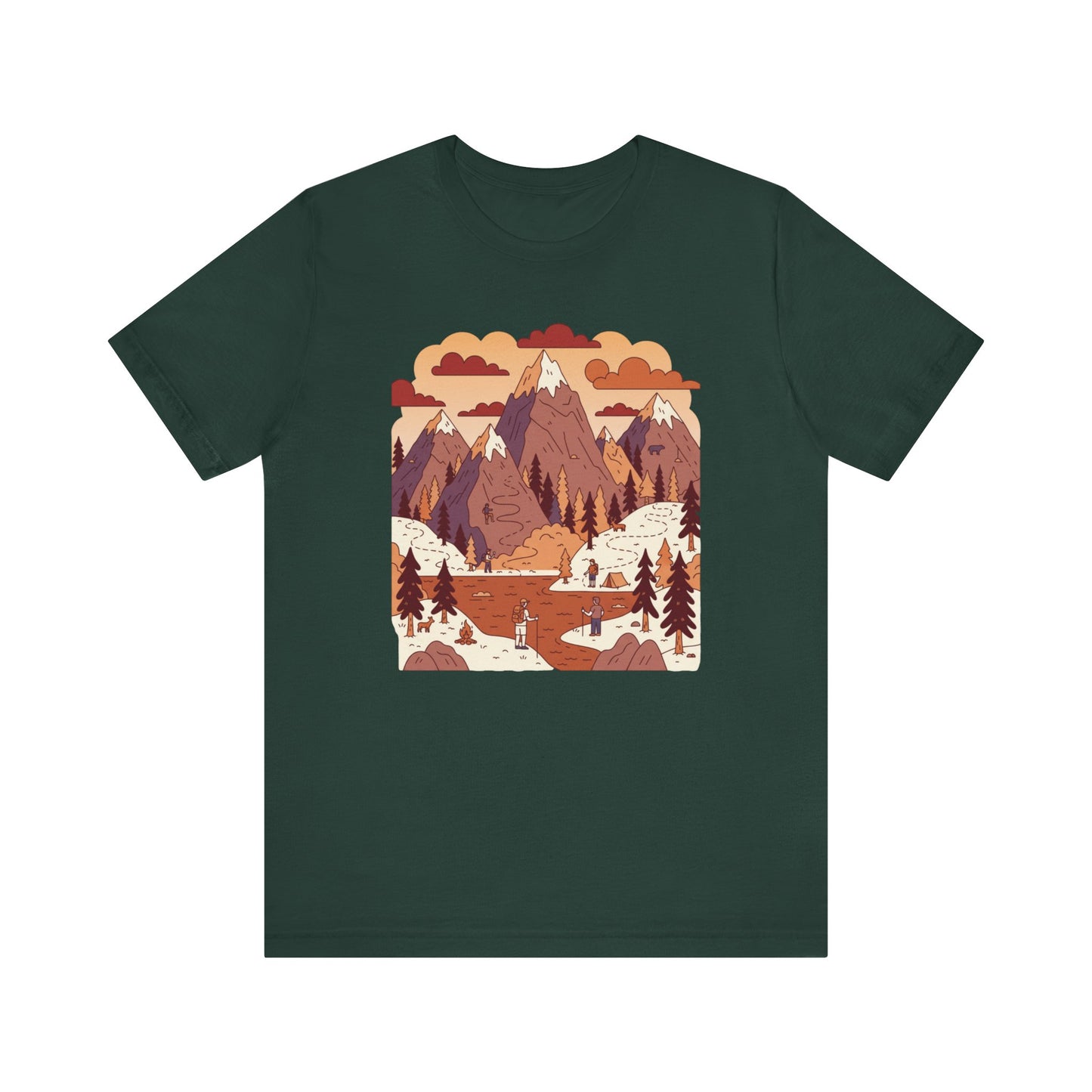 Mountain Adventure Tee - Nature Inspired Unisex Jersey Shirt