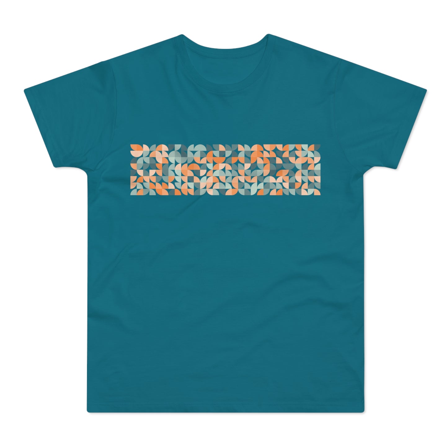 Bauhaus Pattern Orange/Blue Unisex T-shirt