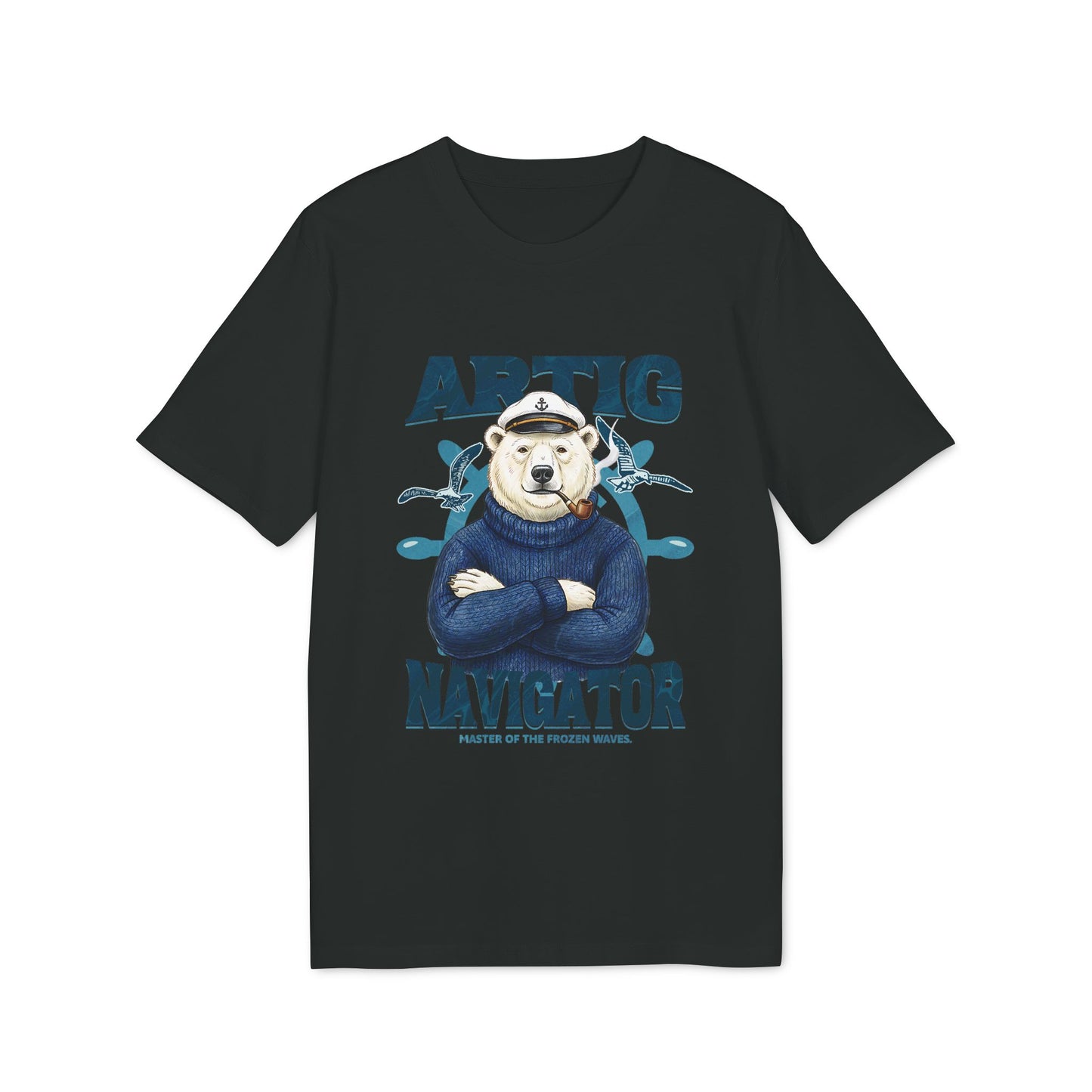 The Artic Navigator, Polar Bear Captain Tee for Adventurers Unisex T-Shirt