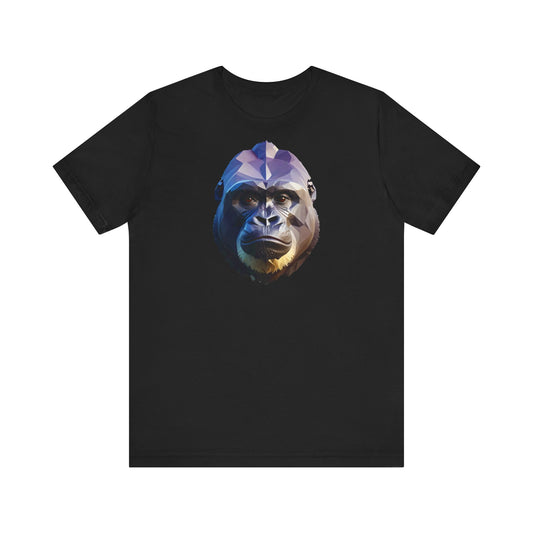 Gorilla Portrait Unisex Tee - Low Poly Design