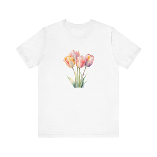 Watercolor Tulips Art Print // Unisex T-Shirt