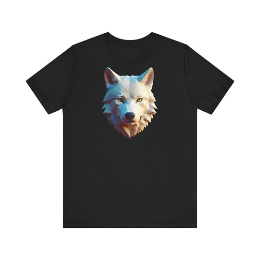 Wolf Portrait Unisex Tee - Low Poly Design