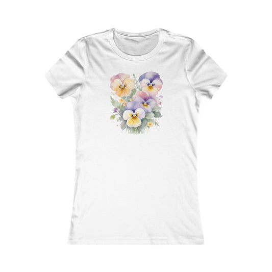 Pansy Bouquet Design Women T-Shirt