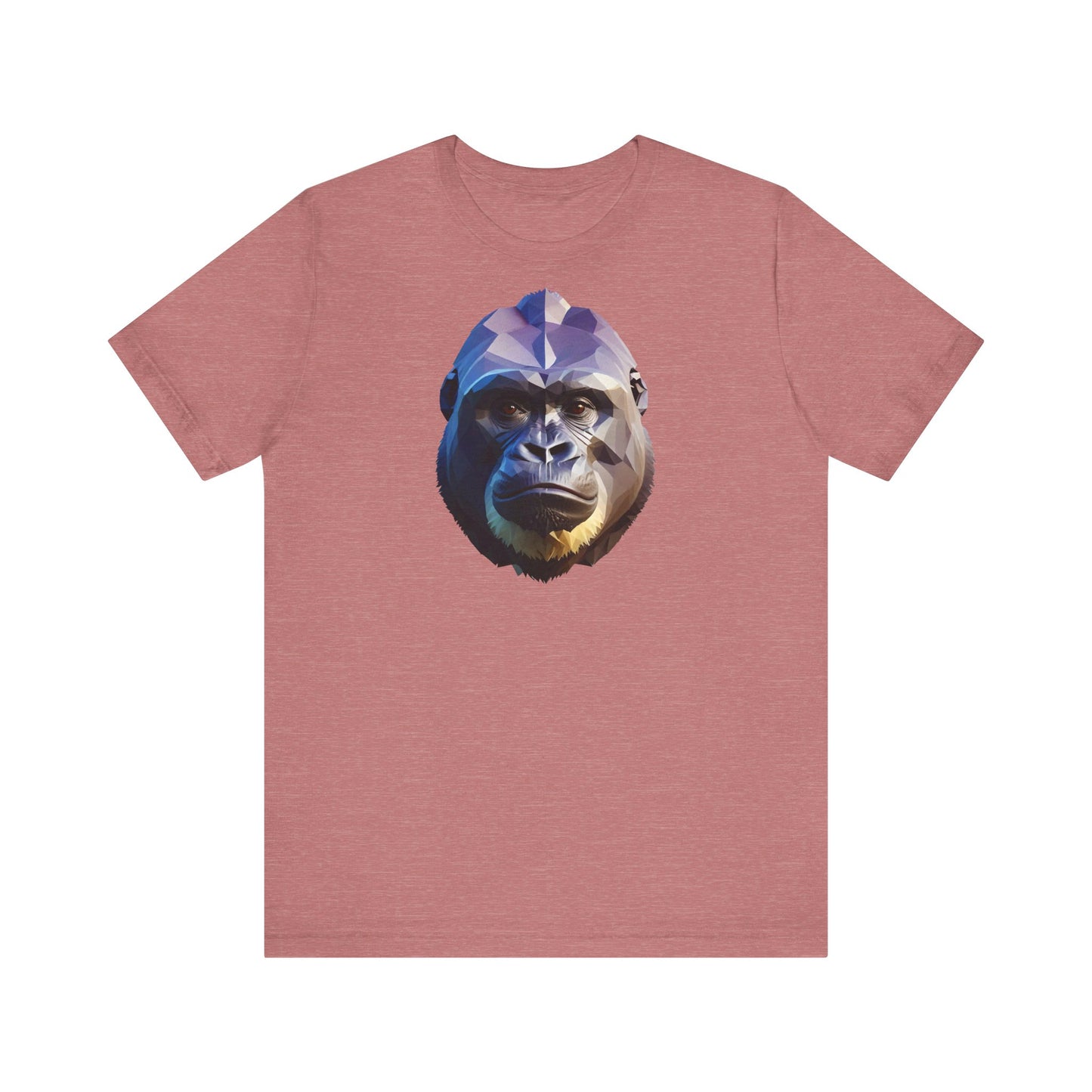 Gorilla Portrait Unisex Tee - Low Poly Design