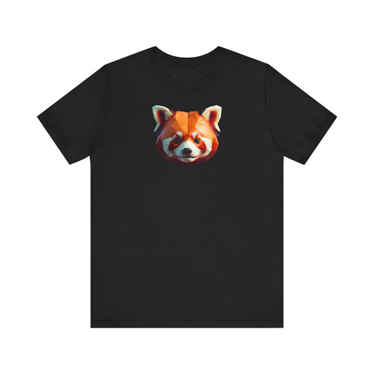 Red Panda Portrait Unisex Tee - Low Poly Design