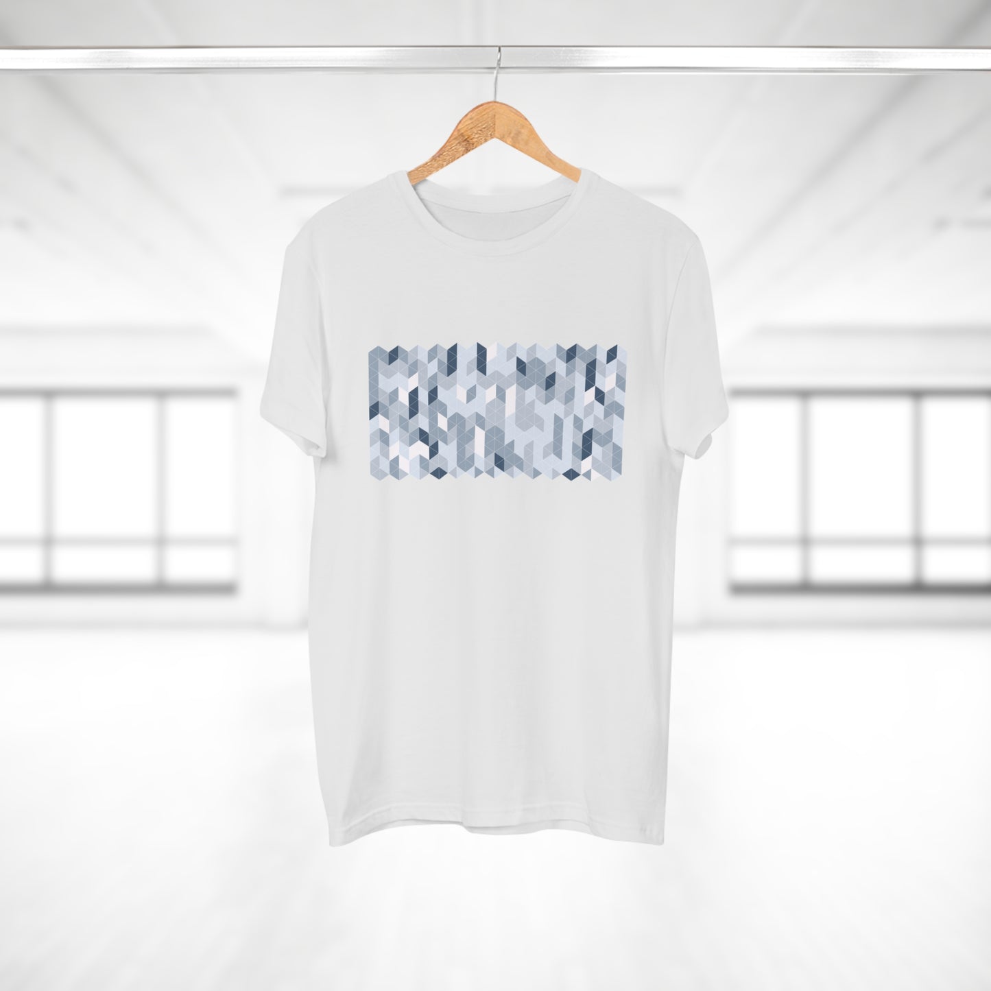 Abstract Prism Pattern Tee Unisex T-shirt // Blue Shades