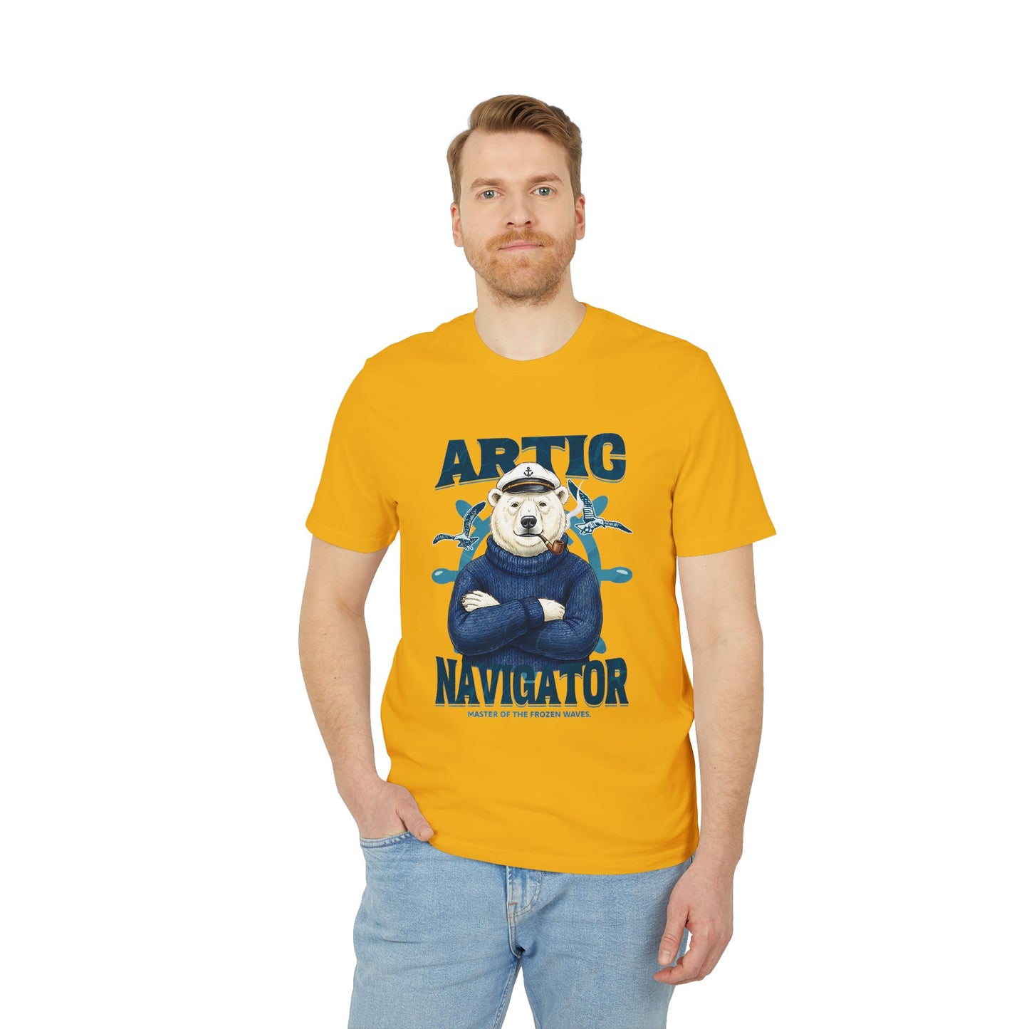 The Artic Navigator, Polar Bear Captain Tee for Adventurers Unisex T-Shirt