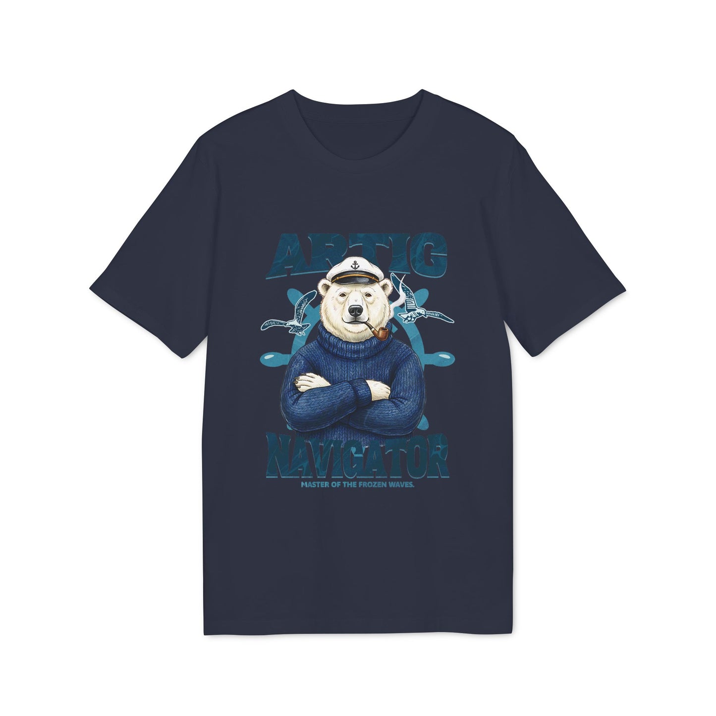 The Artic Navigator, Polar Bear Captain Tee for Adventurers Unisex T-Shirt