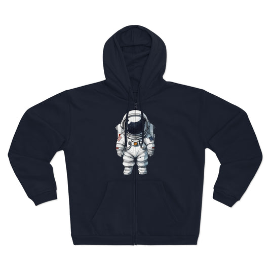 Astronaut Unisex Hooded Zip Sweatshirt