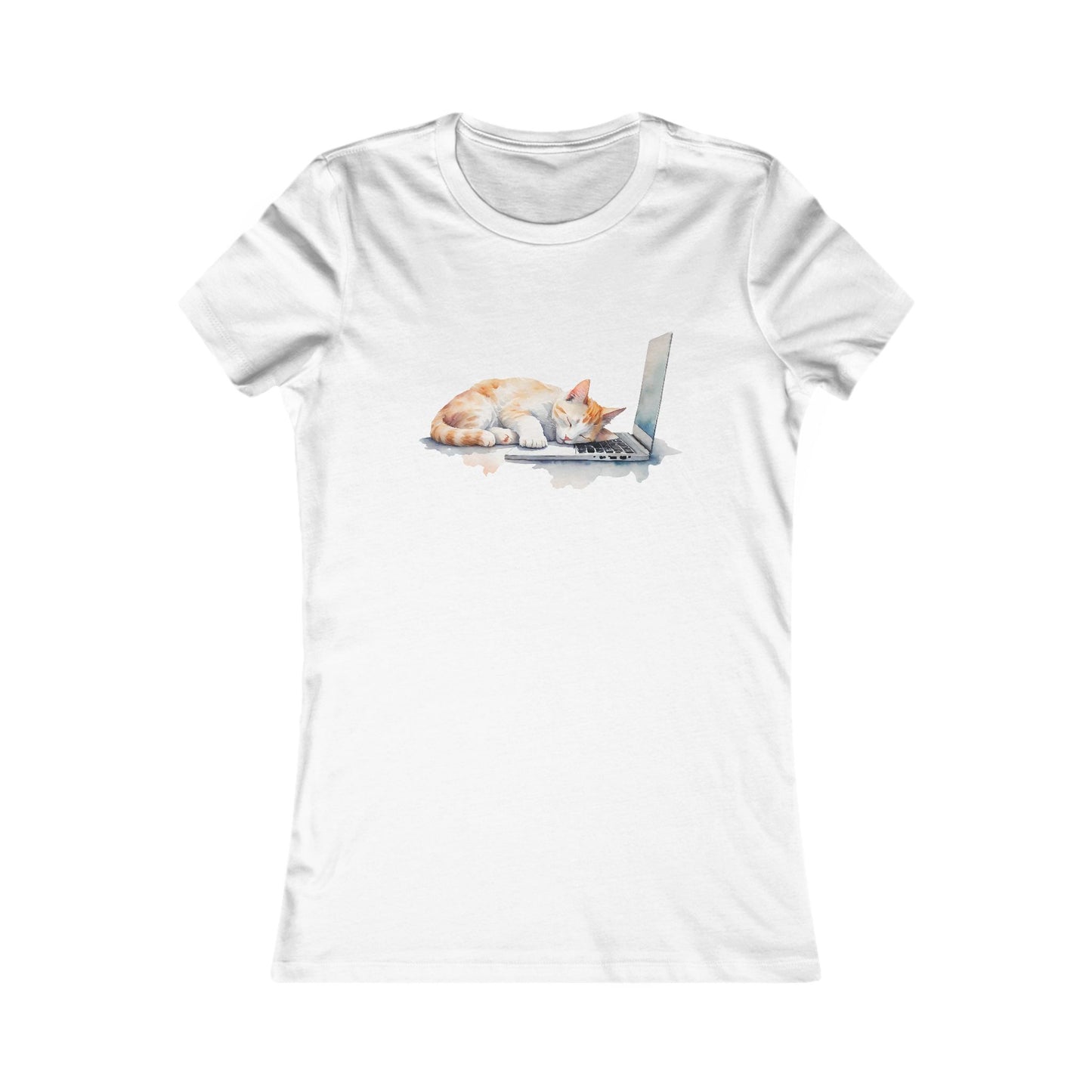 Cat Sleeping Woman T-Shirt
