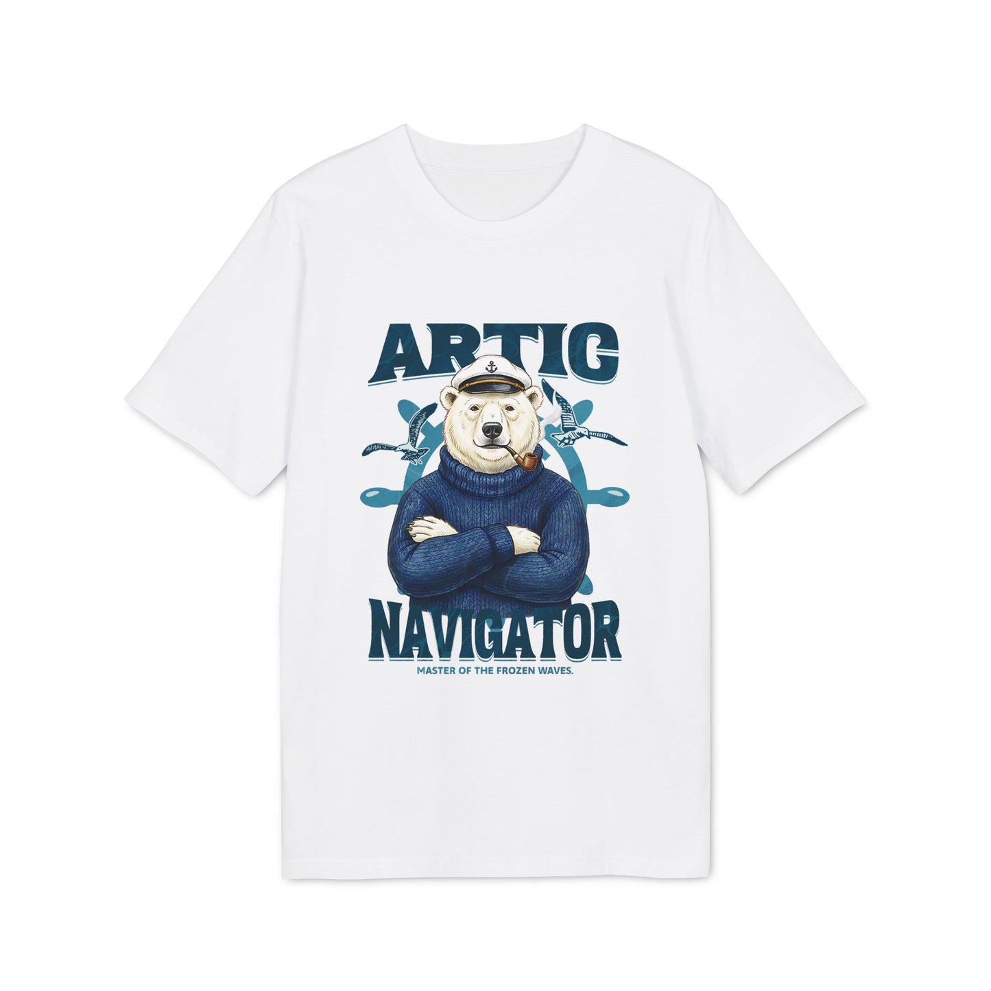The Artic Navigator, Polar Bear Captain Tee for Adventurers Unisex T-Shirt