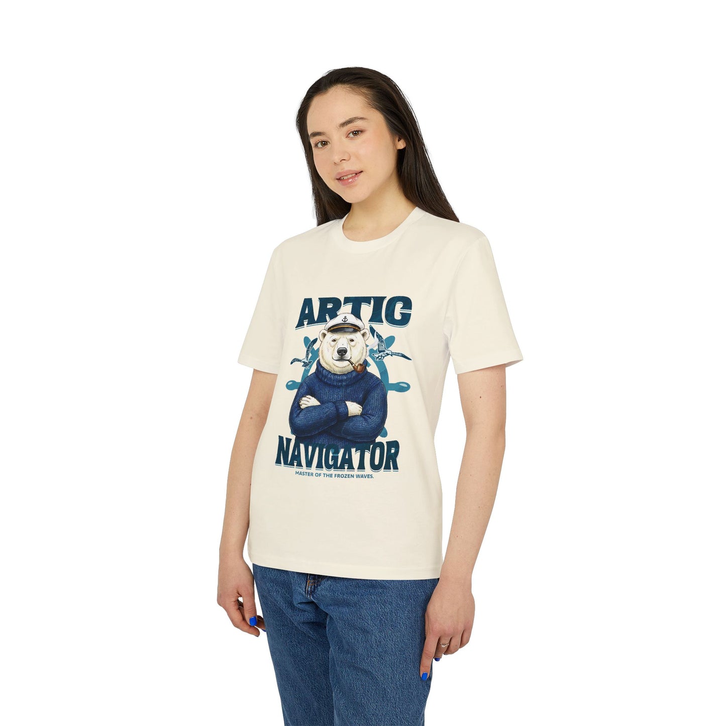The Artic Navigator, Polar Bear Captain Tee for Adventurers Unisex T-Shirt