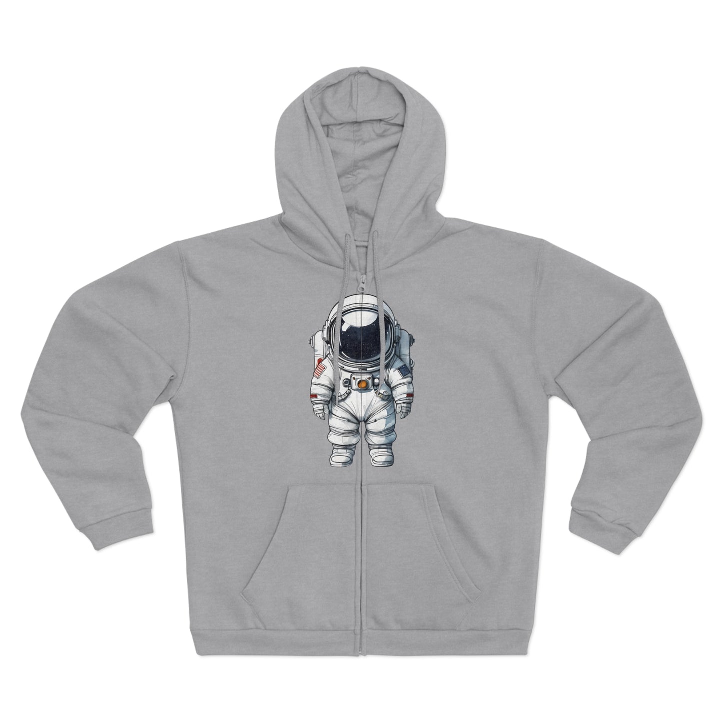 Astronaut Unisex Hooded Zip Sweatshirt