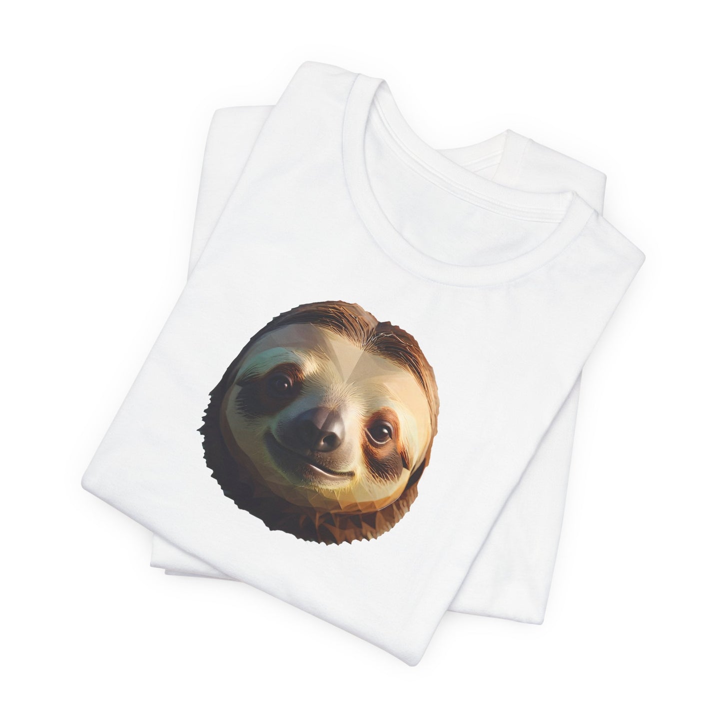 Sloth Portrait Unisex Tee - Low Poly Design