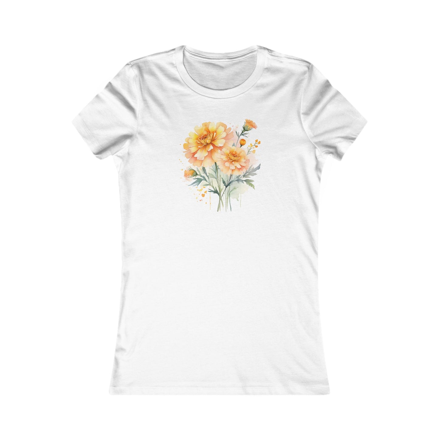 Marigold Bouquet Design Women T-Shirt