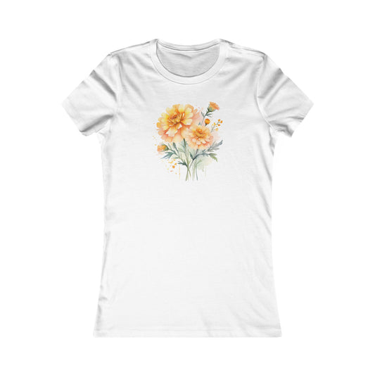 Marigold Bouquet Design Women T-Shirt