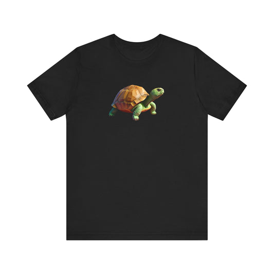 Turtle Portrait Unisex Tee - Low Poly Design