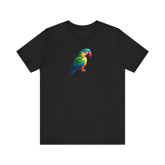 Parrot Portrait Unisex Tee - Low Poly Design